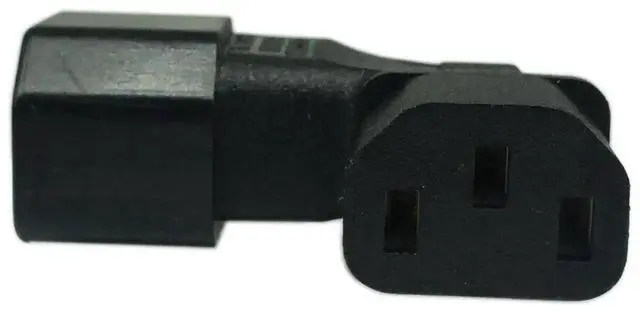 Alt view image 5 of 6 - Cerrxian Left Angle IEC 320 C14 Male to C13 Female Power Adapter, 3-Pin Left Angled Plug PDU/PSU/UPS Extension Connector for Wall Mount LCD & LED TV