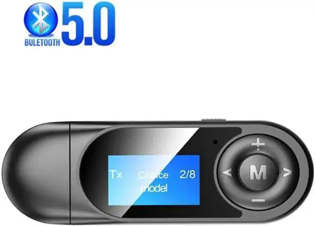 Alt view image 4 of 7 - Black USB Bluetooth 5.0 Audio Transmitter Receiver Adapter, 3.5mm AUX Wireless Stereo Music Converter for Car, TV, PC, Speakers