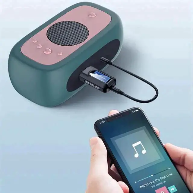Alt view image 5 of 7 - Bluetooth 5.0 Audio Transmitter Receiver with LCD Display, 3.5mm AUX Stereo USB Bluetooth Dongle Adapter for Car, PC, TV, Headphones