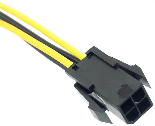 Alt view image 5 of 5 - 2 Pack 20cm 4Pin ATX CPU Power Extension Cable, Male to Female 18AWG UL Certified Desktop PSU Cord (8 Inch)
