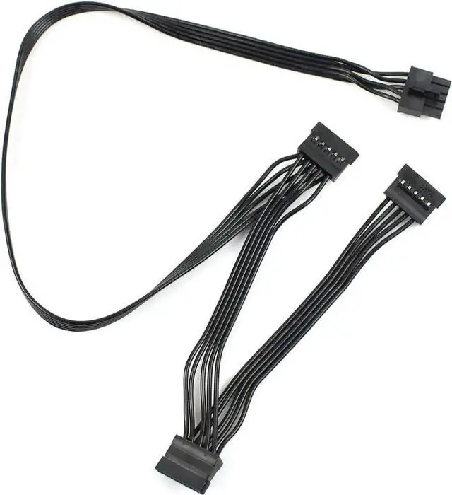 Alt view image 4 of 7 - 80cm Great Wall Dragon Series Modular Power Cable, 5Pin Male to 3×15Pin SATA Hard Drive 1-to-3 Splitter Cord for PC & Server Storage Expansion