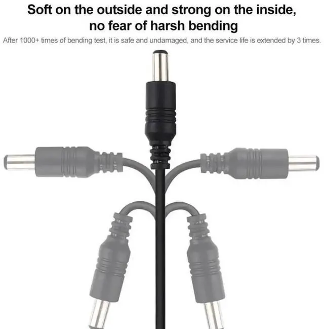 Alt view image 5 of 6 - 2m DC Power Extension Cable 5.5x2.1mm Female to Male, 22AWG Wire for Laptops