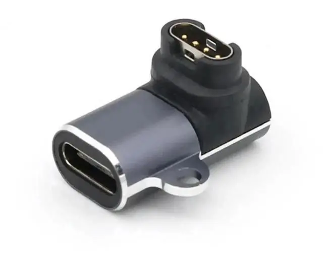 Alt view image 4 of 4 - Portable Charging Adapter for Garmin Fenix 5/5S/5X, Multi Port Type-C / 8 Pin / Micro USB Watch Charger Converter with Lanyard Hole