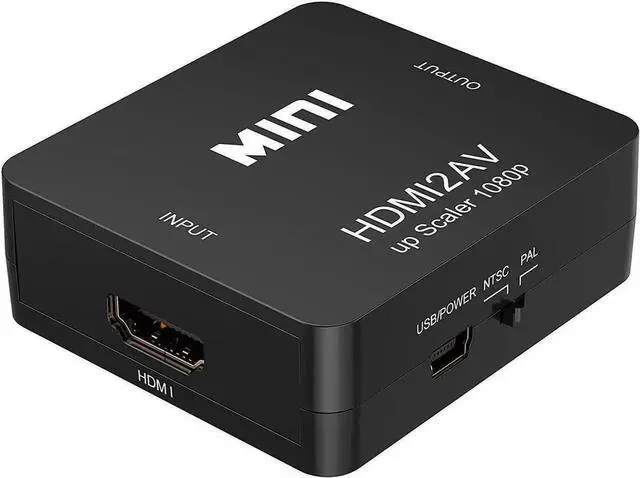 Alt view image 5 of 7 - 1080P HDMI to RCA Composite AV Converter, NTSC/PAL Adjustable HDMI to 3RCA Audio Video Adapter for PS4, Xbox, Blu-ray, Fire TV Stick, Apple TV