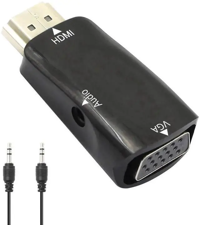 Main image of 1080P HDMI Male to VGA Female Converter with Audio Port, HDMI to VGA Adapter for Laptop PC Monitor Projector HDTV Chromebook Ultrabook