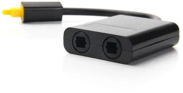 Alt view image 6 of 7 - 1 in 2 Out Digital Optical Audio Splitter, Toslink Fiber Optic Audio Splitter for Home Theater Soundbar TV Amplifier