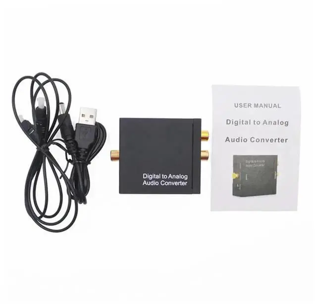Alt view image 3 of 3 - 192KHz Digital to Analog Audio Converter, SPDIF Optical Coaxial to RCA & 3.5mm Jack Audio Adapter for TV Soundbar Amplifier