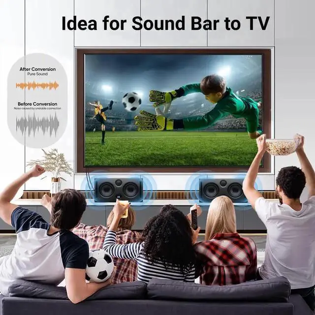 Alt view image 4 of 7 - 50FT Thin Toslink Optical Digital Audio Cable, Gold-Plated SPDIF Fiber Optic Cord for TV Soundbar PS4 Xbox DVD CD Player Home Theater, Black