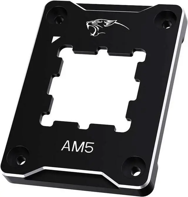 Main image of Aluminum AM5 CPU Contact Frame Anti-Bending Buckle, Non-Marking AM5 CPU Corrector Bracket Holder for X670 B650 Motherboards, Black