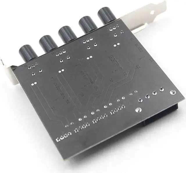Alt view image 4 of 4 - 5-Channel 12V 3A Fan Speed Controller with PCI Slot Bracket, Supports 3Pin/4Pin Fans, CPU Water Cooler, DDC D5 Pump for PC Water Cooling DIY