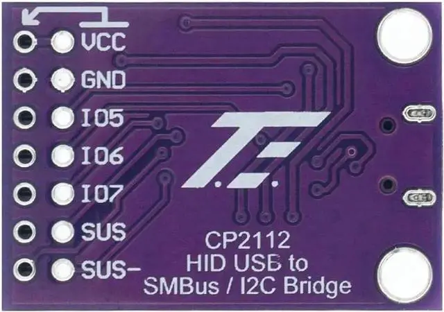 Alt view image 2 of 2 - CP2112 Evaluation Kit USB to SMBus I2C Communication Debug Board, Micro USB 2.0 Interface Compatible with CCS811 Gas Sensor Module