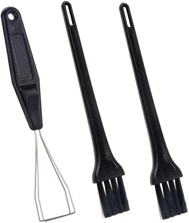 Main image of Stainless Steel Keycap Puller Tool Set with 2 Cleaning Brushes, Mechanical Keyboard Keycap Remover Kit