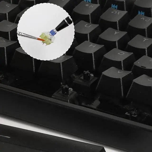 Alt view image 6 of 7 - Black Mechanical Keyboard Lubing Tool Kit, 4-in-1 Keycap & Switch Disassembly Set with Puller, Switch Clamp, Stem Holder & Lube Pen