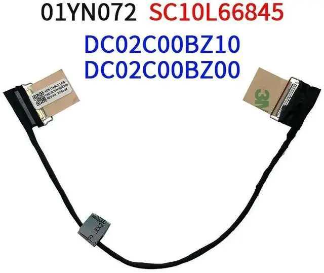 Alt view image 2 of 3 - LCD LVDS LED Video Screen Flex Cable Replacement Compatible with Lenovo ThinkPad A285 X280, OEM P/N DC02C00BZ00 DC02C00BZ10 SC10L66845 01YN072