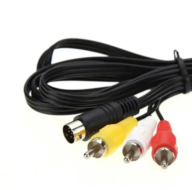 Alt view image 3 of 3 - 9 Pin to 3RCA AV Audio Video Cable, Composite RCA Audio Video Wire Cord Compatible with Sega Genesis 2 & Sega Genesis 3 Game Consoles