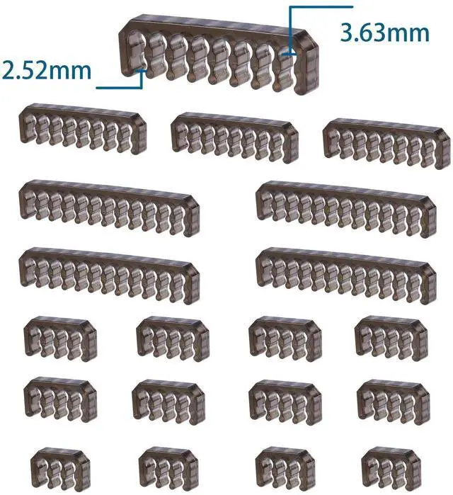 Alt view image 4 of 6 - Black PC Cable Comb Kit for Power Cable & Water Cooling Line Management, Wire Organizer Set Contains 424P+416P+128P+46P Cable Combs for Computer Chassis Wiring