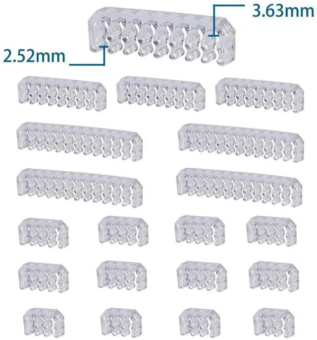 Alt view image 4 of 6 - Clear PC Power Cable Comb Organizer Kit, Chassis & Water Cooling Wire Management Tool Set with 424P+416P+128P+46P Cable Combs