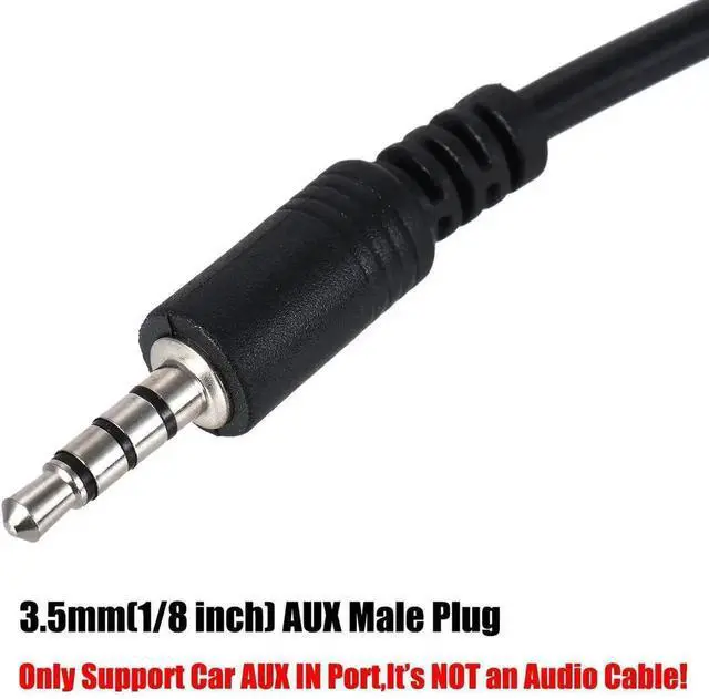 Alt view image 3 of 6 - USB 2.0 Female to 3.5mm Male AUX OTG Adapter Cable, 1/8 Inch Audio Jack Converter for Car Stereo to Play Music from USB Flash Drives