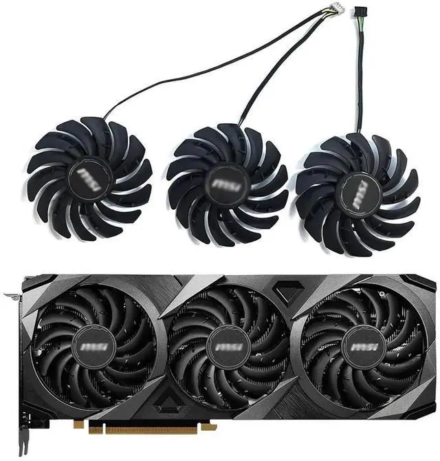 Main image of 85mm 4Pin GPU Cooling Fan PLD09210S12HH Replacement for MSI GeForce RTX 3060 Ti 3070 3080 3090 Ventus 3X Graphics Card Cooler Fan