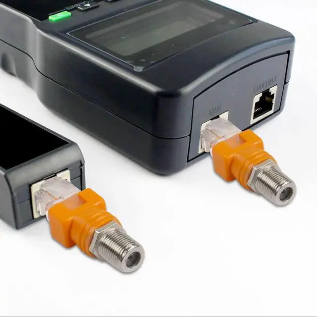 Alt view image 3 of 7 - 4 Pack RF Coax to Ethernet Adapter F Female to RJ45 Male Straight Barrel Coupler Connector for Line Tester