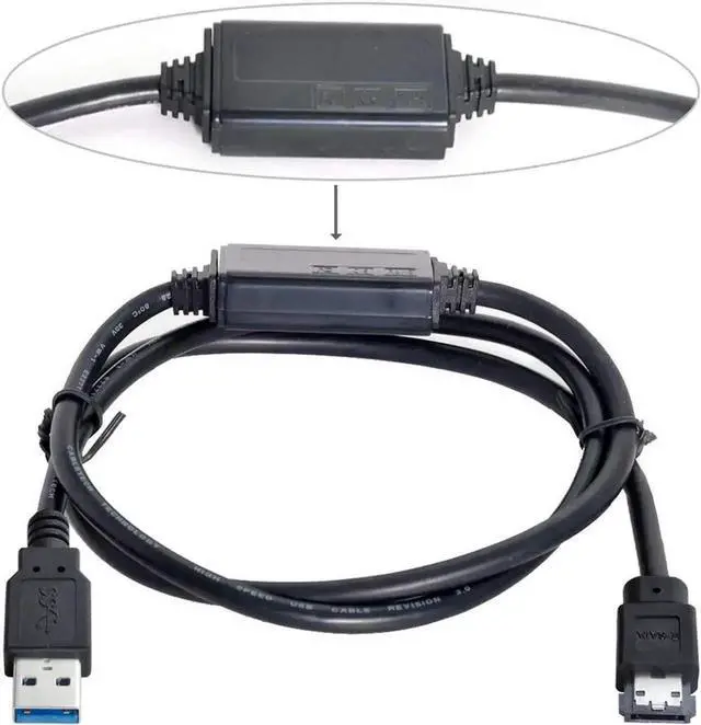 Main image of Universal 1M USB 3.0 to eSATA Adapter for Seagate, WD, Toshiba, Samsung HDDs, SSDs, ODDs. High-Speed Storage Converter Supporting Hot-Swap & Plug-and-Play for Windows, Mac, Linux Systems