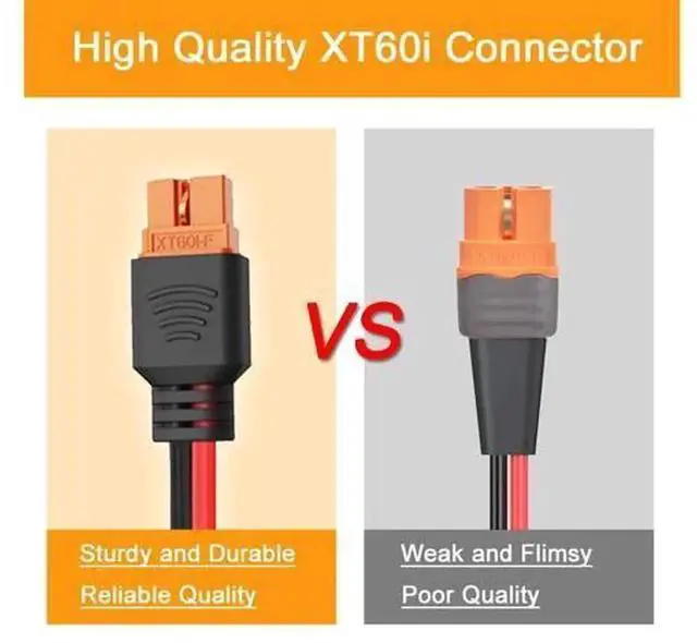 Alt view image 6 of 6 - AJMRTC XT60i Female to O-Ring Lug Terminal Extension Cable 2 Pack, 10AWG 1.64FT(0.5M) Heavy Gauge Power Wire, Over 16A XT60i-f O Ring Connector Cord for RC LiPo Battery, DIY Portable Power Projects