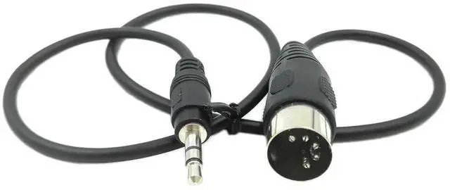 Alt view image 2 of 5 - AJMRTC 5 Pin DIN Male to 3.5mm TRS Stereo Male Audio Cable, 0.5M(1.64FT) 1/8 Inch Stereo Jack Signal Cord for Electronic Musical Instruments, Audio Equipment