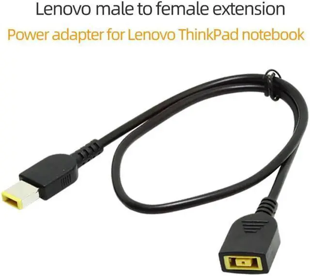 Alt view image 2 of 4 - AJMRTC 11.0×4.5mm Square Male to Female DC Power Extension Cable, 15cm Slim Tip Laptop Charging Extender Cord, for Lenovo ThinkPad X1 Carbon, X1 Yoga Series