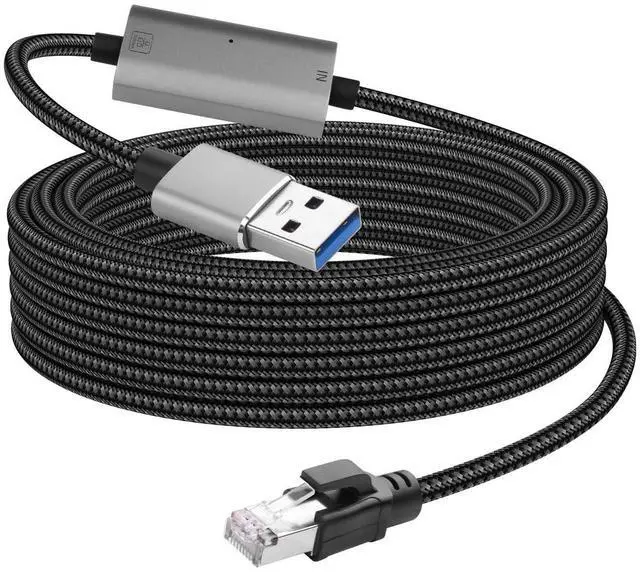 Main image of AJMRTC USB 3.0 to RJ45 2.5Gbps Ethernet Cable 1.2M/4FT, USB-A 2500Mbps LAN Wired Network Adapter Converter Cord, Plug and Play for Laptop, Desktop Computer, Smart TV, TV Box, Switch