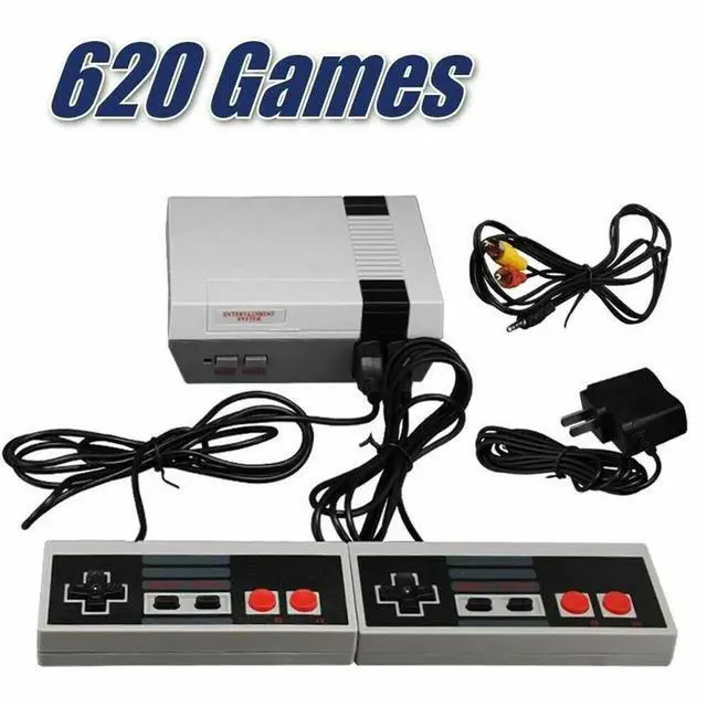 Alt view image 5 of 7 - AJMRTC Retro Mini Game Console Built-in 620 Classic Games, AV Output Vintage Video Game System with 2 Wired Controllers for TV, Plug & Play