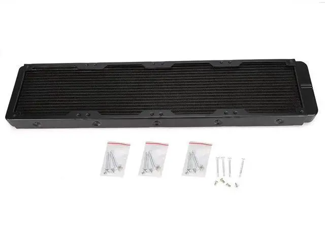 Main image of 480mm Aluminum Liquid Cooling Radiator, 18-Tube G1/4 Thread Heat Exchanger Water Air Cooled Heatsink, Fast Heat Dissipation Desktop PC Radiator for CPU GPU Custom Water Cooling Loop