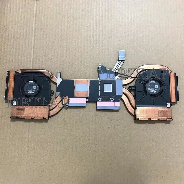 Alt view image 2 of 3 - CPU GPU Cooling Fan Replacement for Dell Alienware M16 R2, P/N: 02GN4X ND8CC31 23F16 (CPU Fan) & ND8CC32 23F17 (GPU Fan), DC 12V 0.6A Laptop Cooling Heatsink Fan