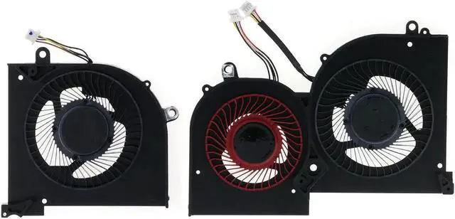 Alt view image 2 of 5 - New CPU & GPU Cooling Fan Replacement for MSI GS65 GS65VR MS-16Q2 Stealth, P/N: 16Q2-CPU-CW (CPU Fan), 16Q2-GPU-CW (GPU Fan), DC 5V 4-Pin PWM Laptop Cooler