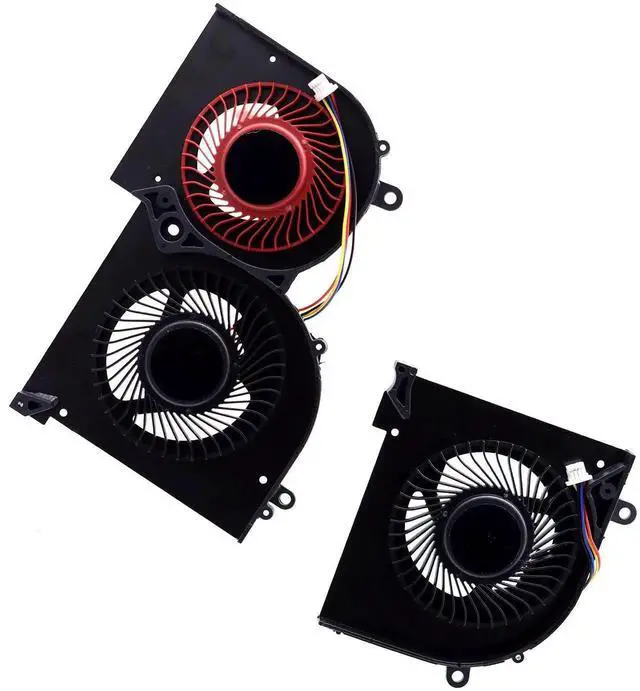 Alt view image 5 of 5 - New CPU & GPU Cooling Fan Replacement for MSI GS65 GS65VR MS-16Q2 Stealth, P/N: 16Q2-CPU-CW (CPU Fan), 16Q2-GPU-CW (GPU Fan), DC 5V 4-Pin PWM Laptop Cooler