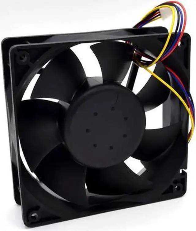 Alt view image 2 of 6 - AFB1212SHE 12038 Cooling Fan, 120mm×38mm DC 12V 1.6A 4-Pin PWM Brushless Fan with 40cm Long Cable, Delta High Airflow Fan for Server Cabinet & Industrial Cooling