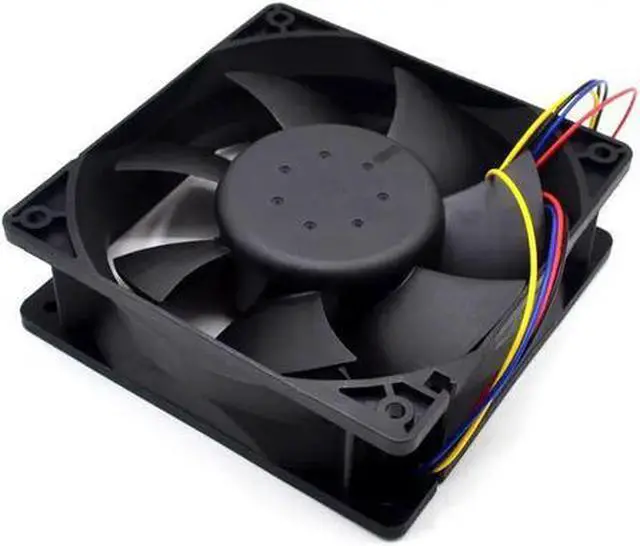 Alt view image 3 of 6 - AFB1212SHE 12038 Cooling Fan, 120mm×38mm DC 12V 1.6A 4-Pin PWM Brushless Fan with 40cm Long Cable, Delta High Airflow Fan for Server Cabinet & Industrial Cooling