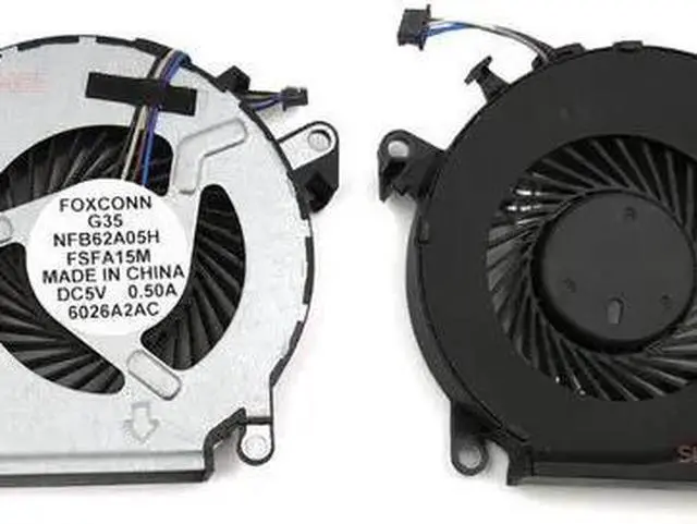 Alt view image 2 of 5 - CPU Cooling Fan Replacement for Foxconn NFB62A05H FSFA15M, PN:858970-001, DC5V 0.5A 4-Pin PWM Fan, Compatible with HP 15-AX020TX 15-AX030TX