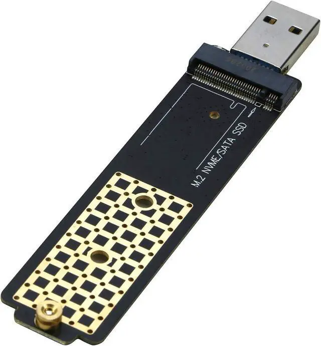 Alt view image 2 of 6 - AJMRTC M.2 to USB 3.1 Gen1 Adapter, NVMe & SATA NGFF SSD Reader Card, Dual Protocol Converter Support M Key PCIe NVMe SSD / B+M Key SATA M.2 External Enclosure Dock for 2230 2242 2260 2280 Drives