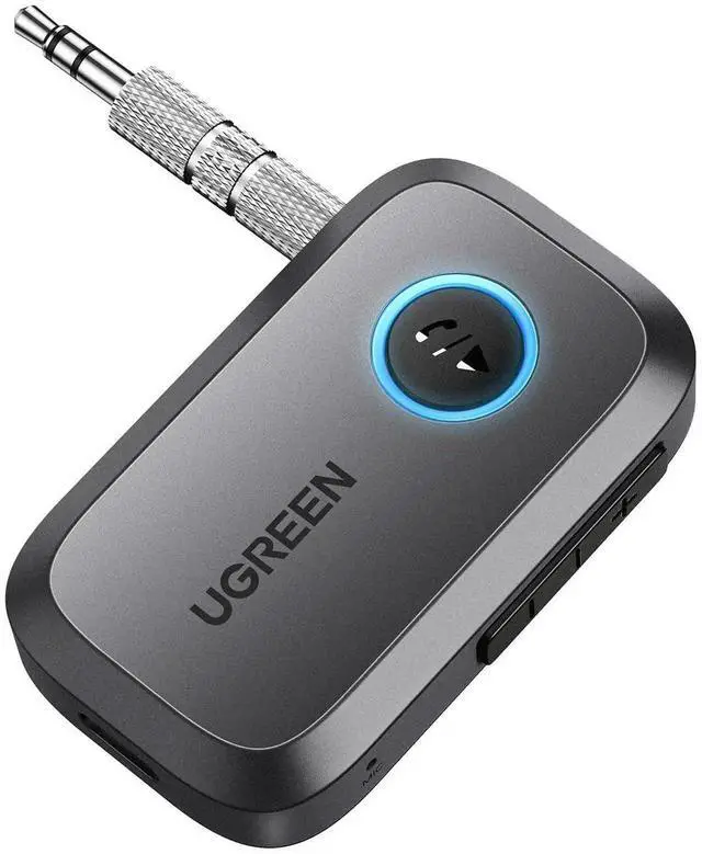 Main image of UGREEN Bluetooth 6.0 3.5mm AUX Audio Receiver with Noise Cancelling Mic, Wireless Car Aux Bluetooth Adapter for Vehicle Stereo Home Wired Speaker Amplifier, 15H Long Play Battery Life