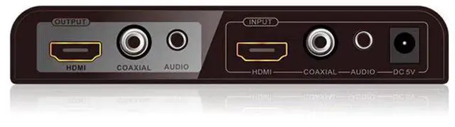 Alt view image 3 of 5 - HDMI Video Converter with Audio Extractor, 4K 60Hz HDMI Scaler Support 720P/1080P/4K Output, HDMI to HDMI + Coaxial + 3.5mm Stereo Audio, Audio Embed Function for Game Consoles PC TV Blu-ray Player