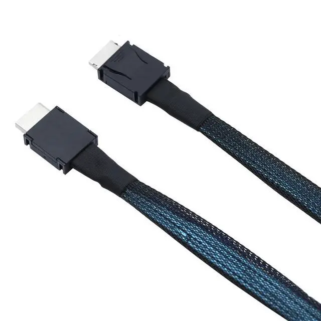 Alt view image 4 of 5 - AJMRTC 40CM Oculink SFF-8611 4I to SFF-8611 4I Server Cable, Multi-Shield High Speed Hard Drive Wire for RAID Controller, NVMe SSD Array, Hard Disk Backplane, Data Center Storage Chassis