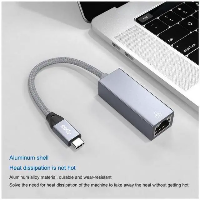 Alt view image 3 of 7 - AJMRTC USB 3.0 to 2.5G Ethernet Adapter RTL8156 Chipset, 2500Mbps RJ45 LAN Wired Network Converter, External USB Gigabit Ethernet Dongle Compatible with Windows 7/8/10/11, MacBook Laptop Desktop