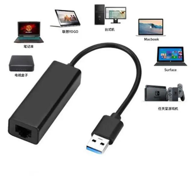 Alt view image 2 of 6 - AJMRTC Aluminum Shell USB 3.0 to Gigabit Ethernet Adapter, ASIX AX88179 Chipset 1000Mbps RJ45 LAN Dongle, Driver-Free Plug & Play for Network Switch, Windows PC, MacBook Laptop