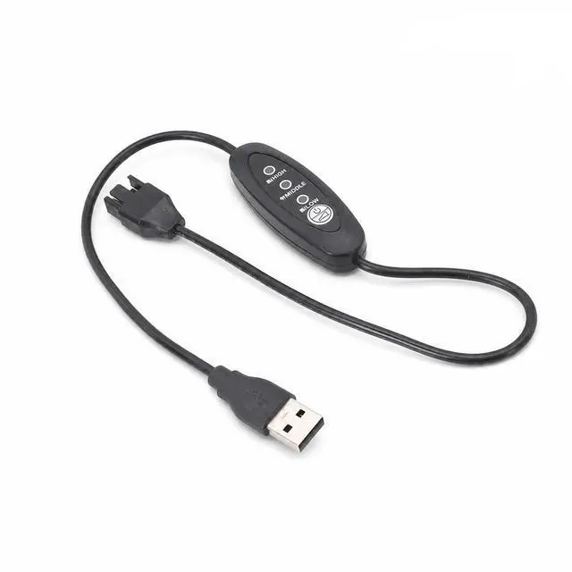 Main image of AJMRTC USB 5V to 12V Step-Up Fan Cable with 3-Speed Adjustment & Off Switch, 4-Pin Fan Connector Cooling Fan Power Control Cord, Available in 50CM/100CM for PC Case, Cabinet, DIY Cooling Fans