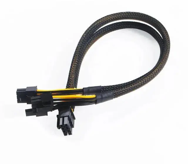 Alt view image 4 of 4 - 50CM 8Pin to 6Pin+8Pin Split GPU Power Cable, OEM Replacement PN N08NH 9H6FV J30DG, Graphics Card Splitter Power Supply Cord Compatible with Dell PowerEdge R720 R730 R7910 Server Workstation GPU