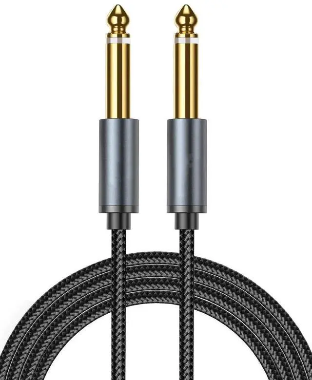 Main image of 10FT/3M Nylon Braided 1/4 Inch TS Guitar Instrument Cable, 6.35mm Straight Male to Male Mono Audio Cord for Electric Guitar Bass Keyboard Mixer Amplifier Speaker Equalizer