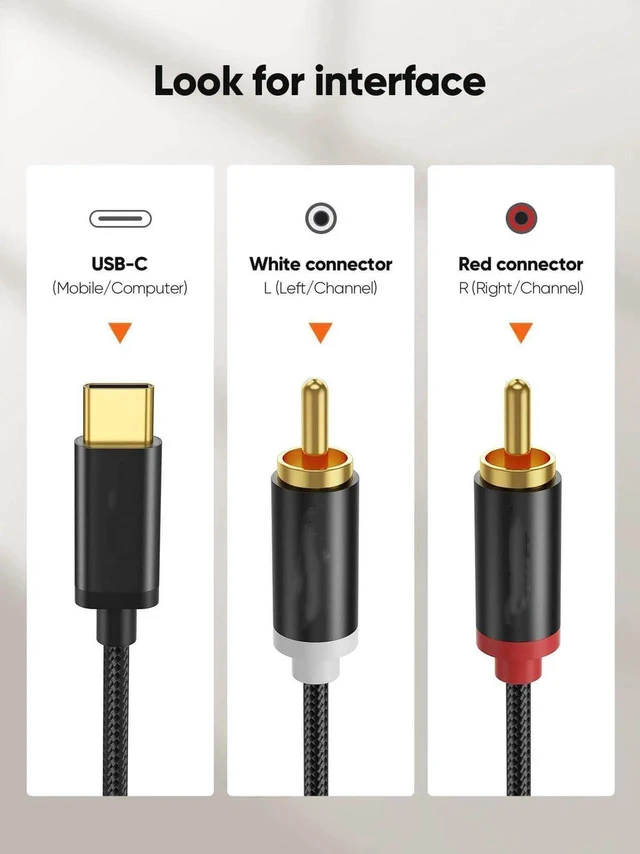 Alt view image 4 of 7 - 6FT USB C to Dual RCA Y Audio Splitter Cable, Type-C to 2 Male RCA Cord Compatible with iPhone 15/16 Series Samsung S23 Amplifier Speaker Car Stereo Home Theater DVD