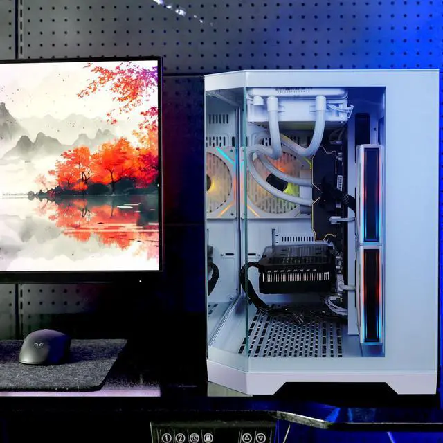 Alt view image 13 of 14 - ICEWOLF Gaming Desktop PC -AMD Ryzen7 7700-AMD RX9060XT-B650M 32GB DDR5-1TB NVMe SSD-650W PSU-Wi-Fi-Liquid Cooler-ARGB Fans -Windows 11-Prebuilt Gaming Pc-New compute