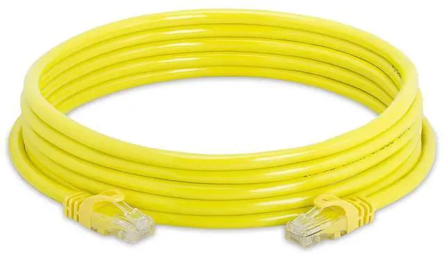 Alt view image 2 of 5 - Cmple 5 Pack Cat6 Ethernet Cable, High Speed Cat6 Internet Network Cable, Ethernet Patch Cables, Computer LAN Cable with Snagless RJ45 Connectors - 15 Feet Yellow (Pack of 5)