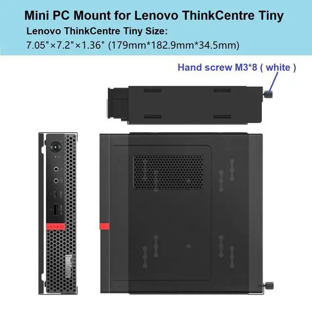 Alt view image 4 of 5 - JINGCHENGMEI Wall Mount for Mini PC, Compatible with Dell OptiPlex Micro Form Factor Case, VESA and Under Desk Available, Fits MFF 7080, 7060, 7010, 5060, 3040, 3046, 3050, 3060, 3090 and More(HDM)